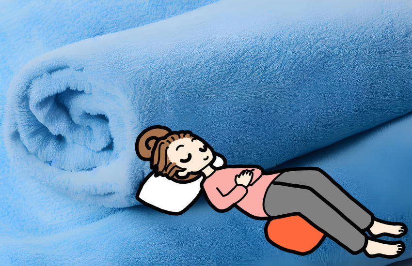 タオルで作る腰枕の作り方